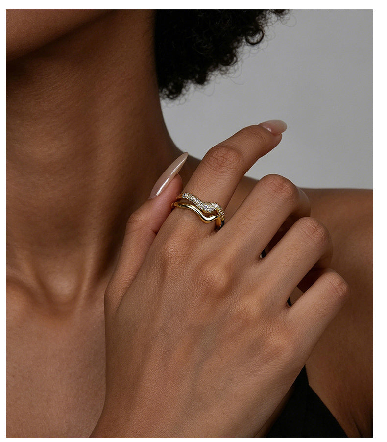 Twin Pavé Ring
