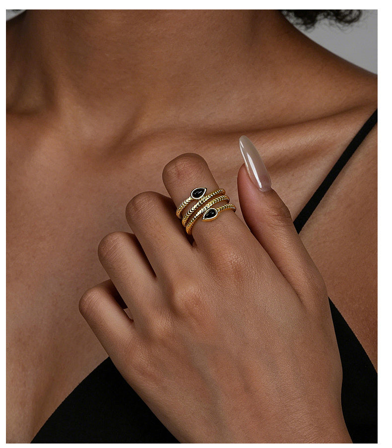 Onyx Bezel Ring