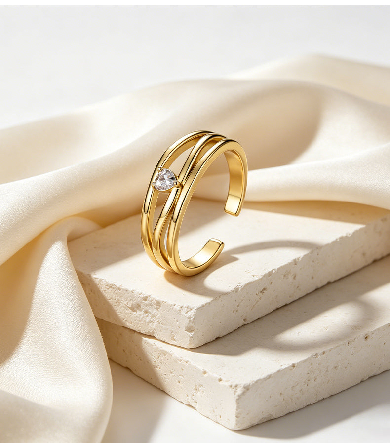 Geo Solitaire Ring