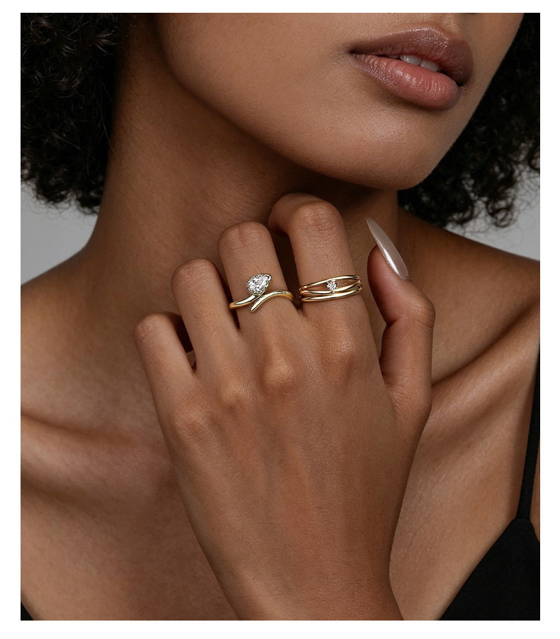 Geo Solitaire Ring