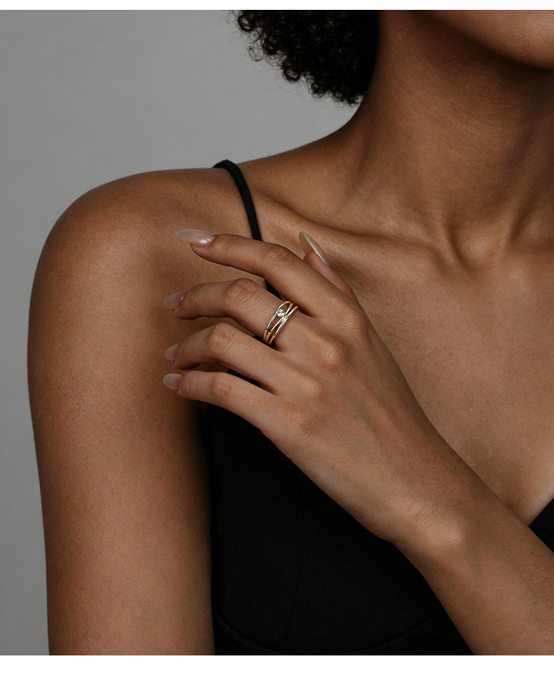 Geo Solitaire Ring