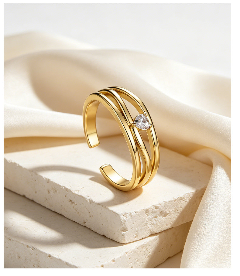 Geo Solitaire Ring