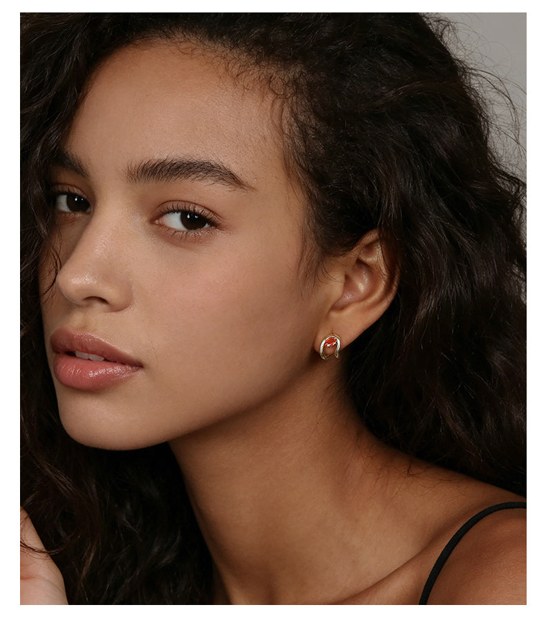 Amber Studs