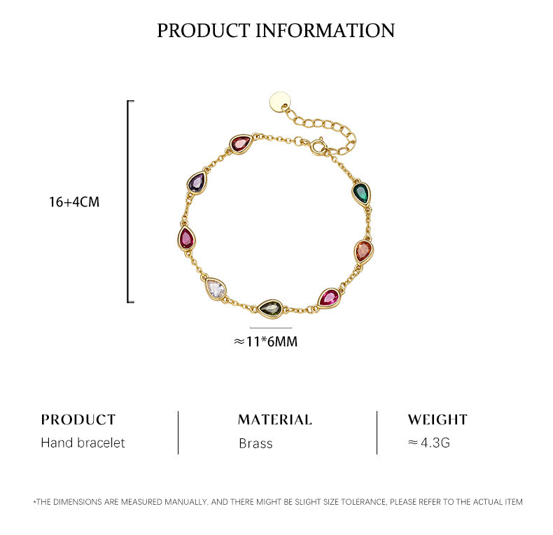 Cubic Zirconia 14K Gold Plated Bracelet , Geometric / Modern