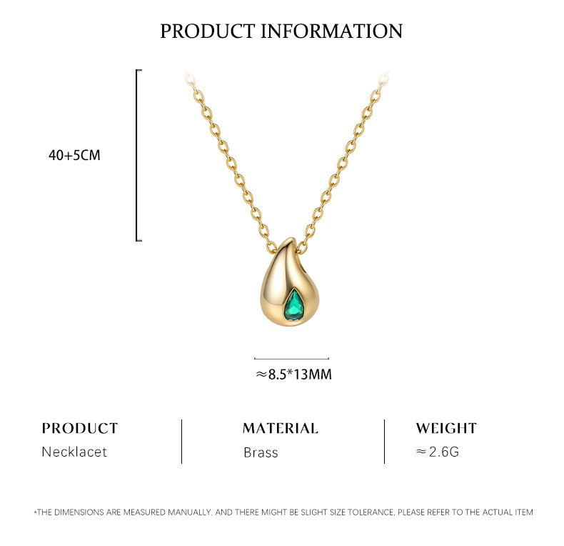 Cubic Zirconia 14K Gold Plated Necklace , Geometric / Modern