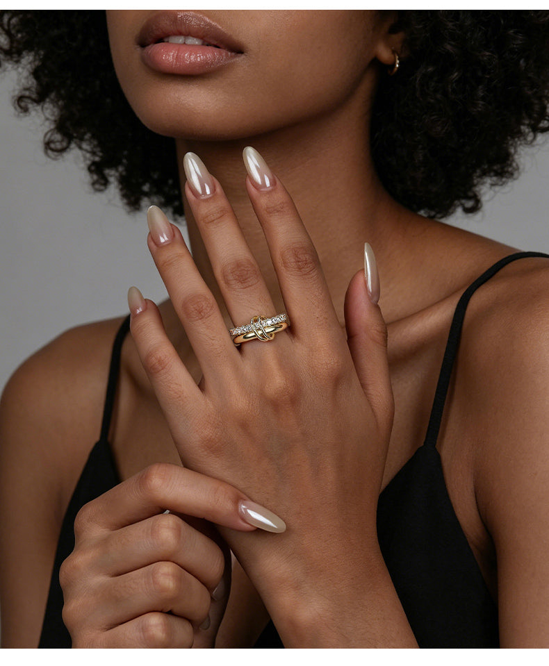 Cubic Zirconia 14K Gold Plated Ring , Classic / Timeless Luxury