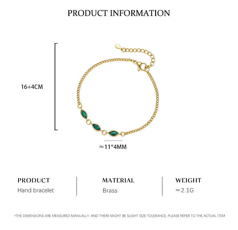 Cubic Zirconia 14K Gold Plated Bracelet Bezel Modern 2