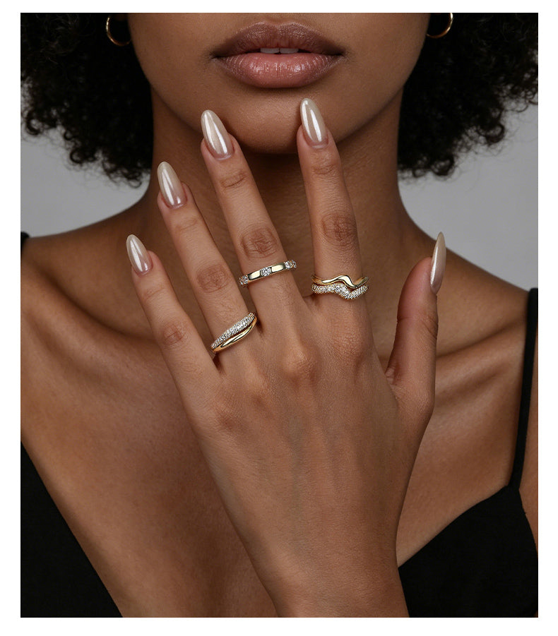 Shimmer Stack Ring