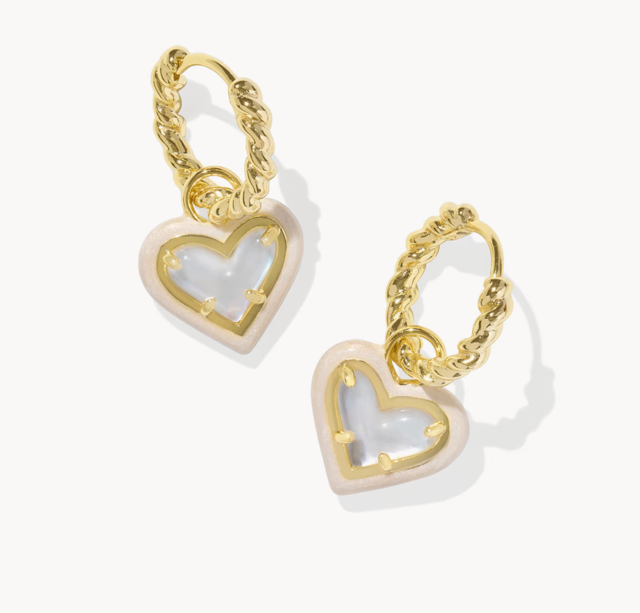 Mother of Pearl 14K Gold Plated Stud Earrings , Geometric / Modern